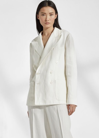 Ralph Lauren Alexi Linen Jakke Dame Danmark (OEZFR2538)